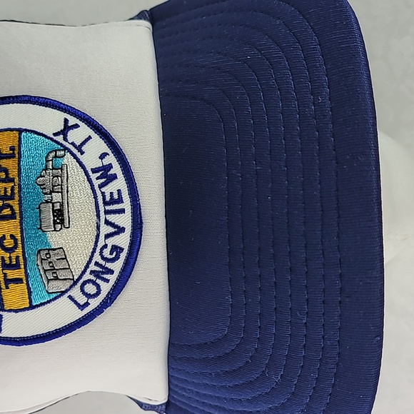 Vintage Mobil Pipeline Tec Dept Trucker Hat Blue/White - Picture 3 of 12